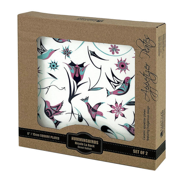 Appetizer Plates (Set of 2) - Hummingbirds - 0