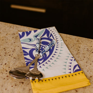 Stainless Steel Salad Server - Hummingbird - Handmade Canadian stainless steel salad server with hummingbird design, unique gift idea.