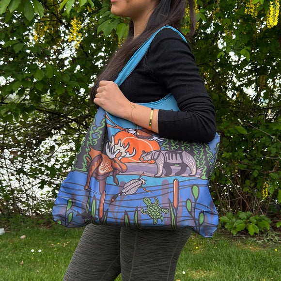 Foldable Shopping Bag - All My Relatives (Indinawemaaganidag)