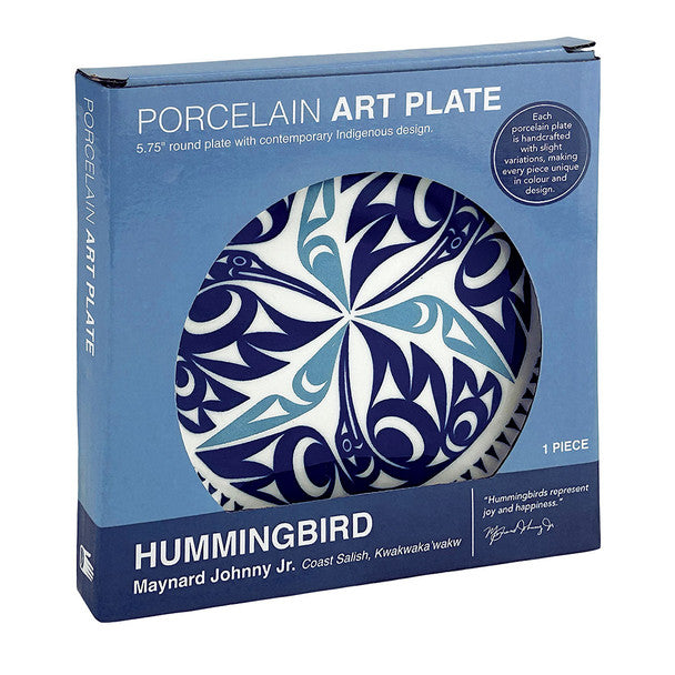 Porcelain Art Plate - Hummingbird (Yellow) - 0