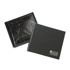 Leather Embossed Wallet - Killer Whale - 0