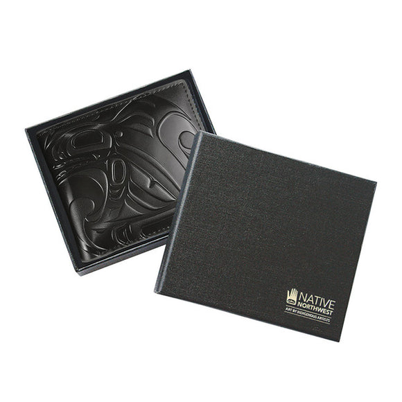 Leather Embossed Wallet - Killer Whale