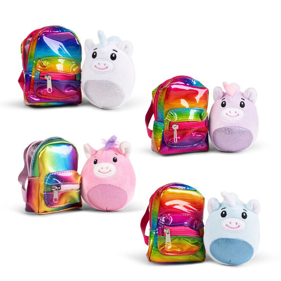 Unicorn Fluff Clip & Cuddle Plush Keyrings