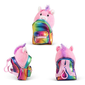 Unicorn Fluff Clip & Cuddle Plush Keyrings - 0