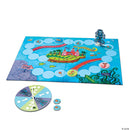 Mermaid Island Game - Colorful Mermaid Island board game with spinner and tokens, unique handmade Canadian gift.