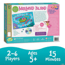 Mermaid Island Game - Colorful rectangular box featuring whimsical underwater illustrations and playful mermaid characters for a cooperative kids'