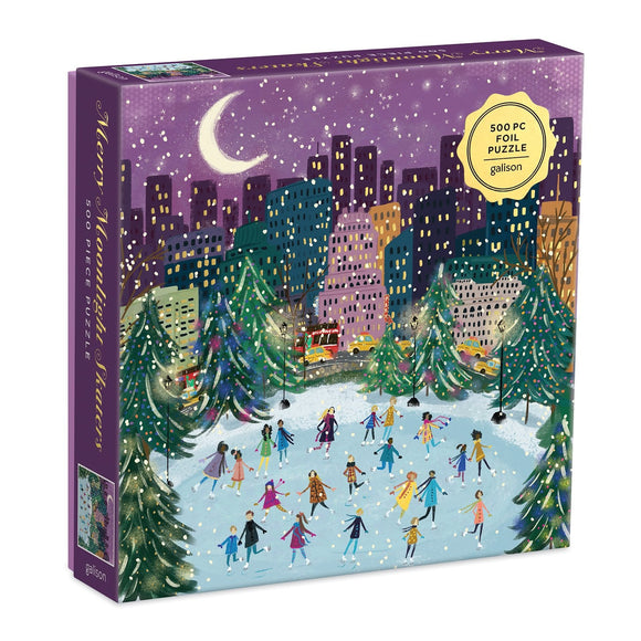 Joy Laforme Merry Moonlight Skaters 500pcs Foil Puzzle