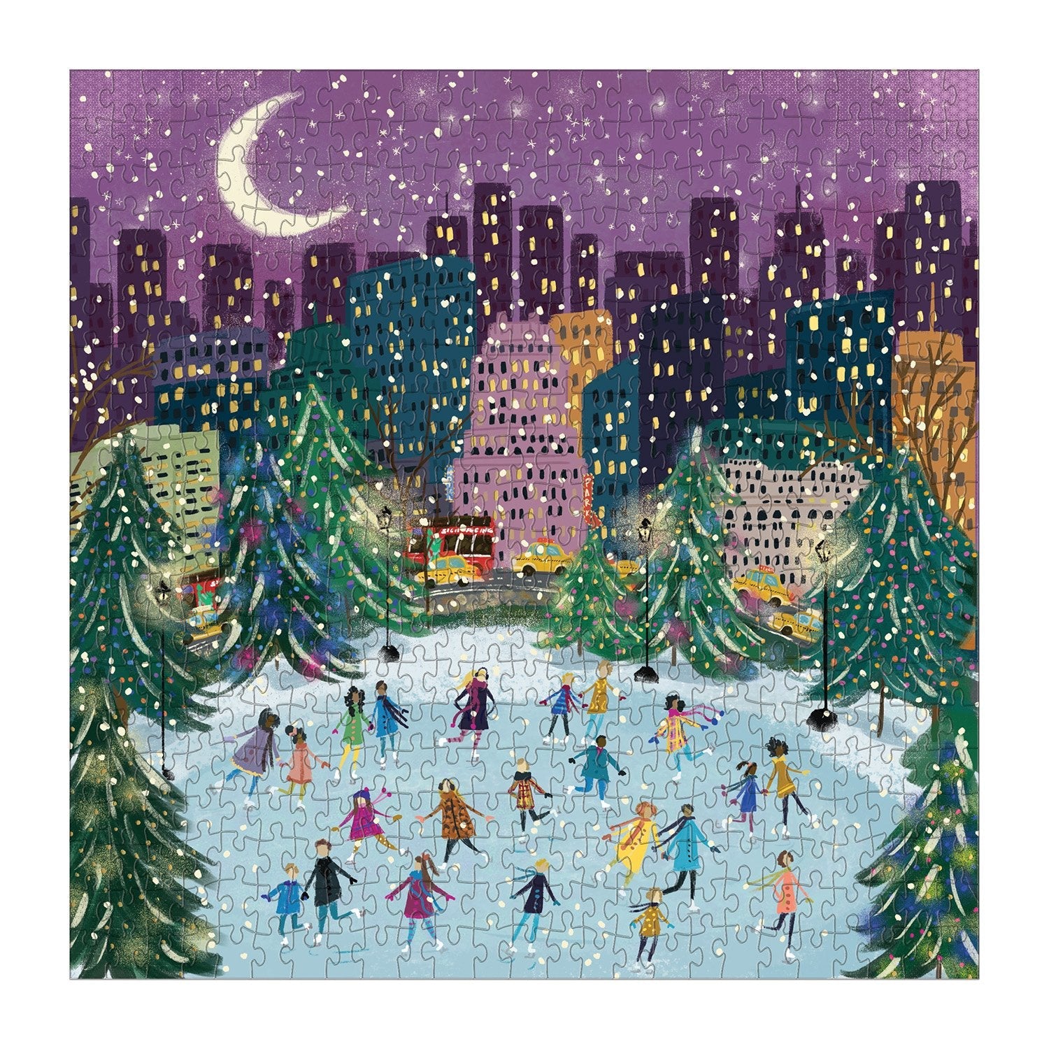 Joy Laforme Merry Moonlight Skaters 500pcs Foil Puzzle - 0