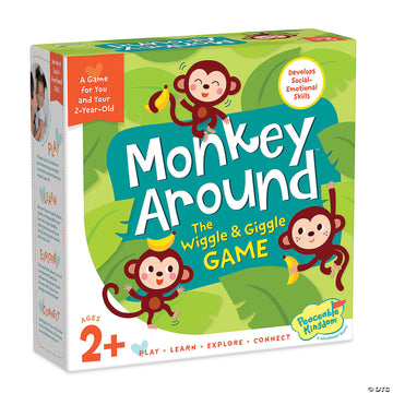 Monkey Around Time Game - Colorful Monkey Around Time Game box with playful monkeys, handmade Canadian kids gift for ages 2+.
