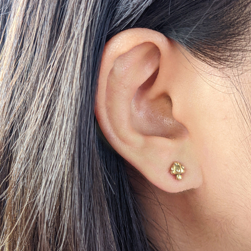 Bronze Mushroom Studs | Marmalade Designs