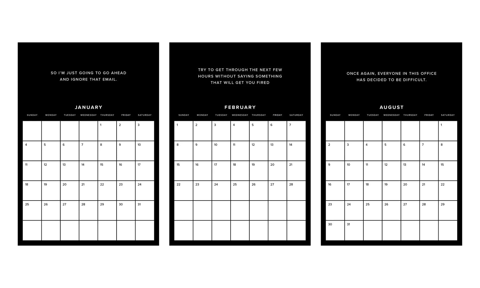 Pretending to Work 2026 Wall Calendar - 0