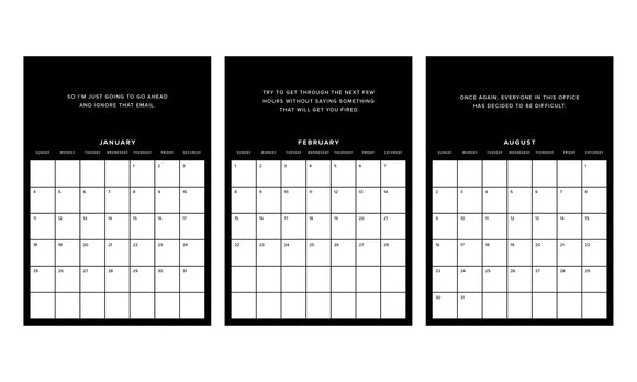 Pretending to Work 2026 Wall Calendar