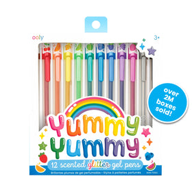 Yummy Yummy Scented Glitter Gel Pens - Set of 12