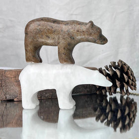 Bear and Polar Bear Double Alabaster & Soapstone Kit - 0