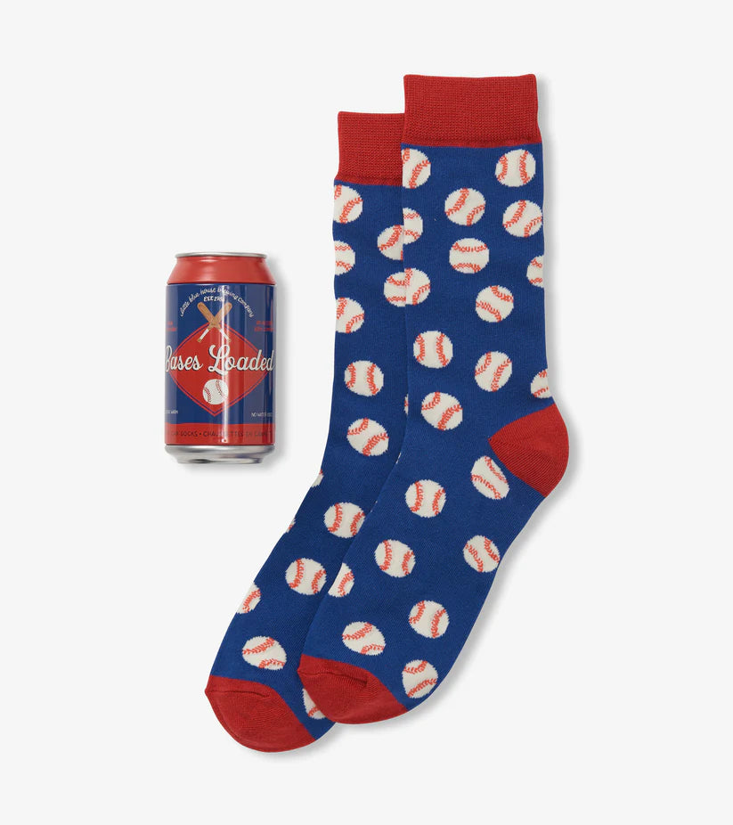 Bases Loaded Men's Beer Can Socks