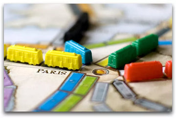 Ticket to Ride - Europe - Ticket to Ride Europe board game with colorful train pieces, unique handmade Canadian gift.