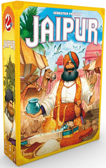 Jaipur - Jaipur board game box with colorful Indian market art, unique handmade Canadian gift.
