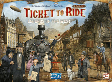 Ticket to Ride Legacy: Legends of the West - Ticket to Ride Legacy Legends of the West board game with vintage western artwork, unique Canadian collectible gift.