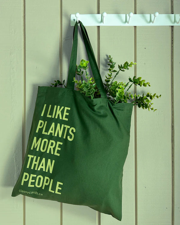  I Like Plants More Than People Tote Bag