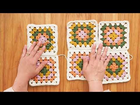 DIY Granny Square Crochet Bag Kit-6