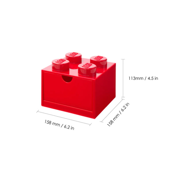 Lego 4 Knob Desk Drawer (red or blue)