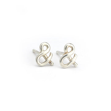 Bronze Ampersand Studs | Marmalade Designs - Handmade bronze ampersand stud earrings, unique Canadian gift accessory.