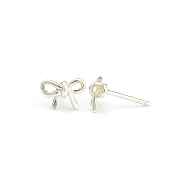 Bow Studs | Marmalade Designs - Sterling silver bow stud earrings handmade in Canada, unique gift accessory.