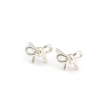 Bow Studs | Marmalade Designs - Sterling silver bow stud earrings, unique handmade Canadian gift accessory.