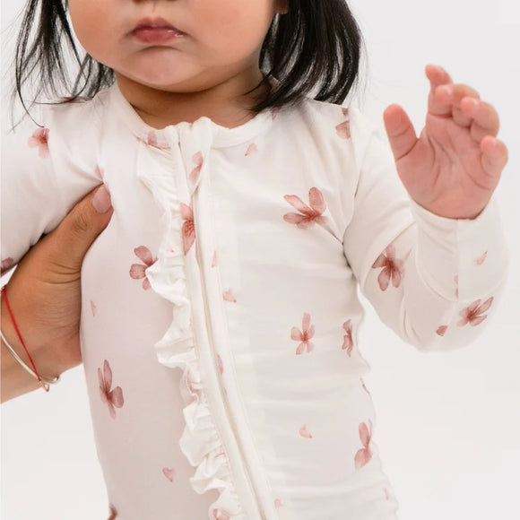 Ruffled Footed One Piece - Petals (Belan. J)