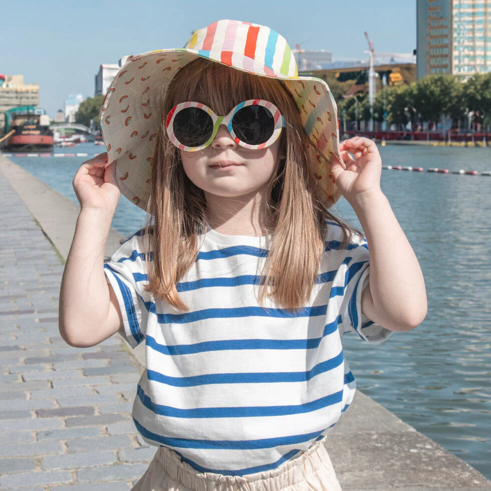 Vintage Rainbow Stripe Sunglasses - 0