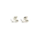 Silver Tea Leaf Studs | Marmalade Designs-1