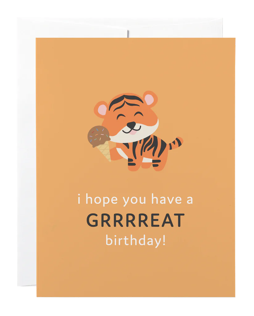 Tiger Birthday Card