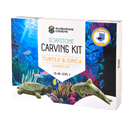 Turtle & Orca Double Soapstone Carving Kit-1