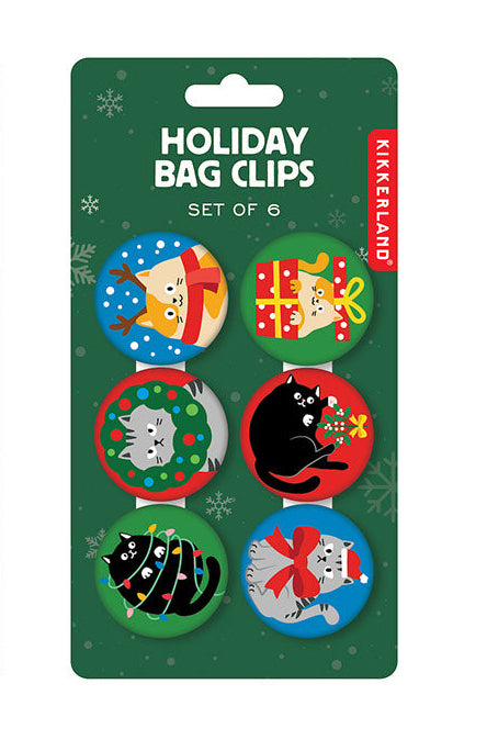 Christmas Cats Bag Clips