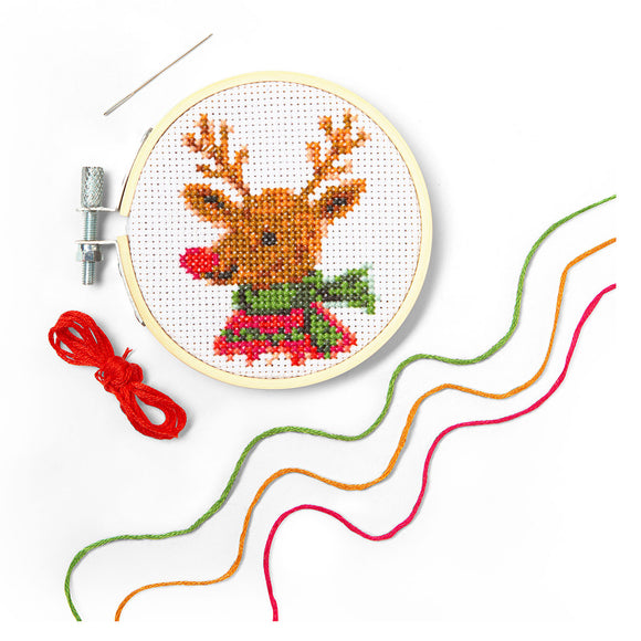 Reindeer Mini Cross Stitch