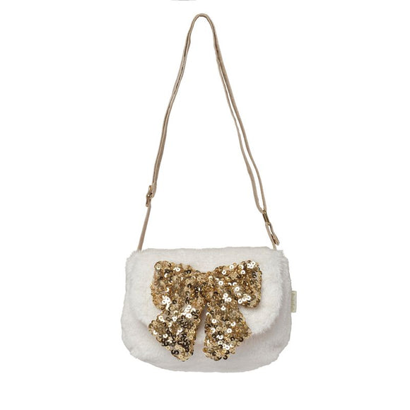 Sequin Bow Fluffy Bag