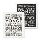 Toronto Streets Dishcloths. Set of 2-4
