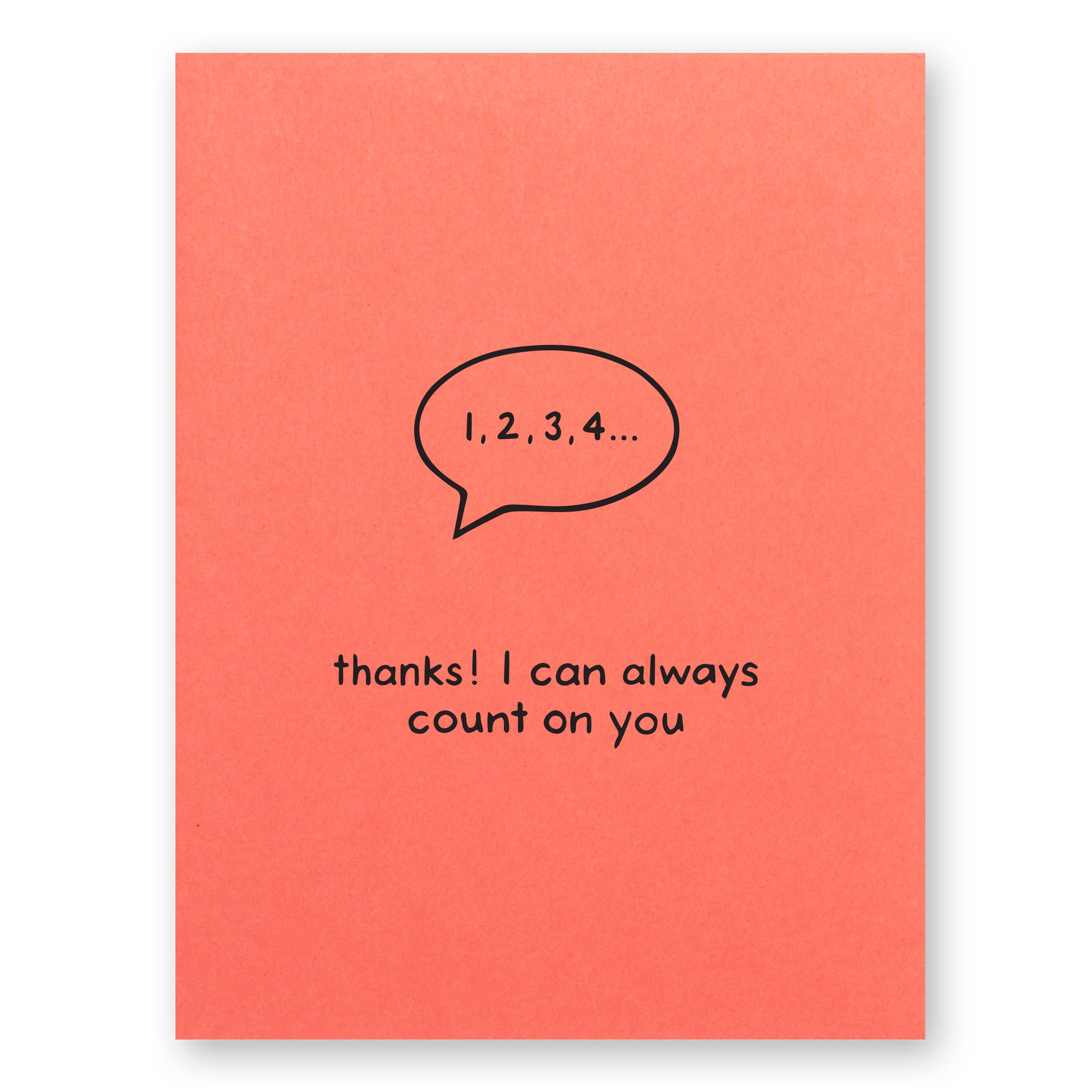 Count on You Thank You Card