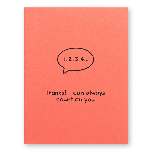Count on You Thank You Card