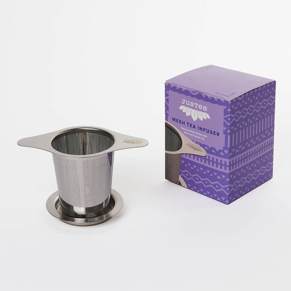 Tea Infuser with Dual-use Coaster Lid - Tea Steeper Strainer