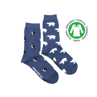 Women's Organic Cotton Socks | Polar Bear | Mismatched