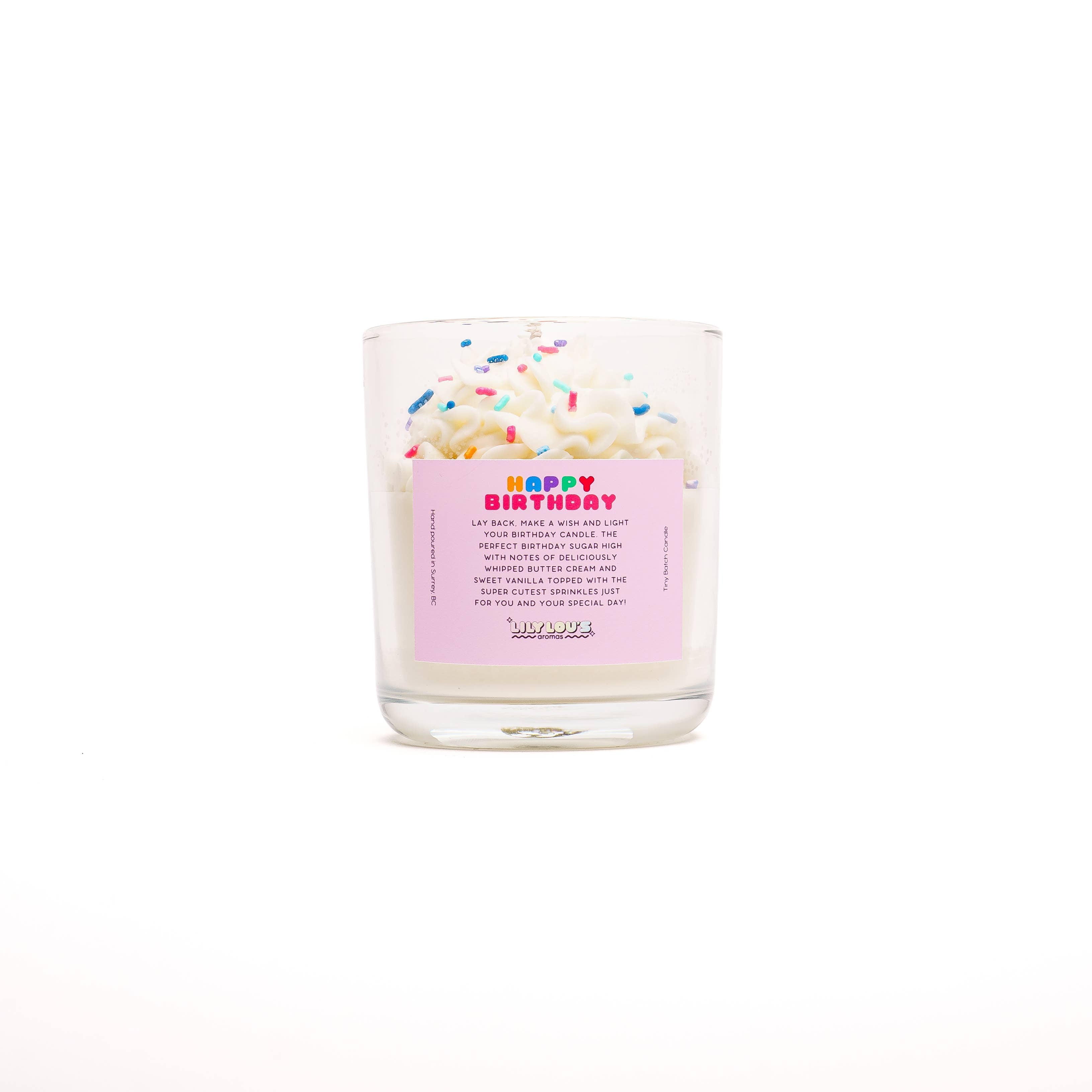 Lily Lou's Aromas - Happy Birthday Whipped Candle | Vanilla