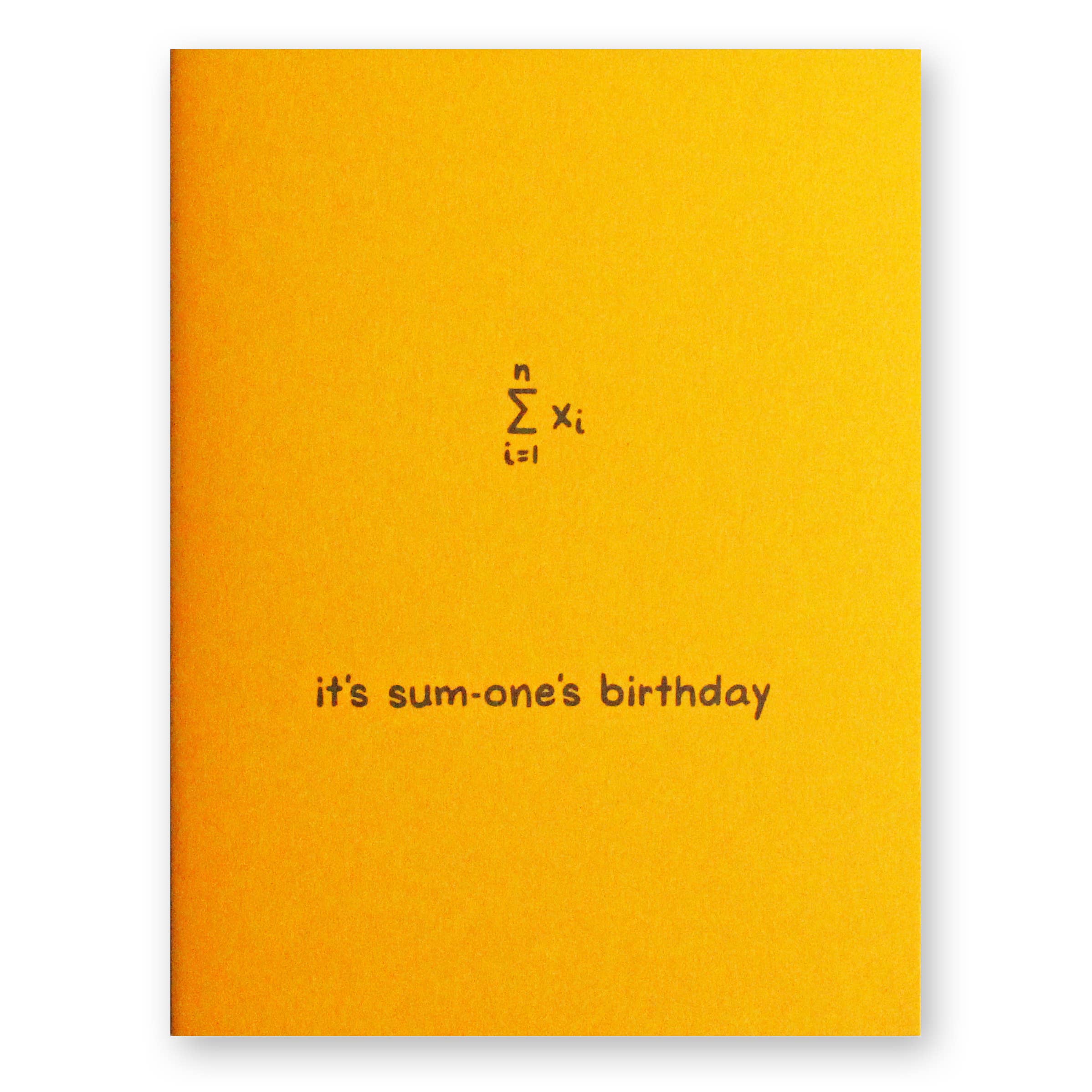 Sum Ones Birthday Card