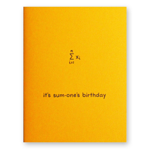 Sum Ones Birthday Card
