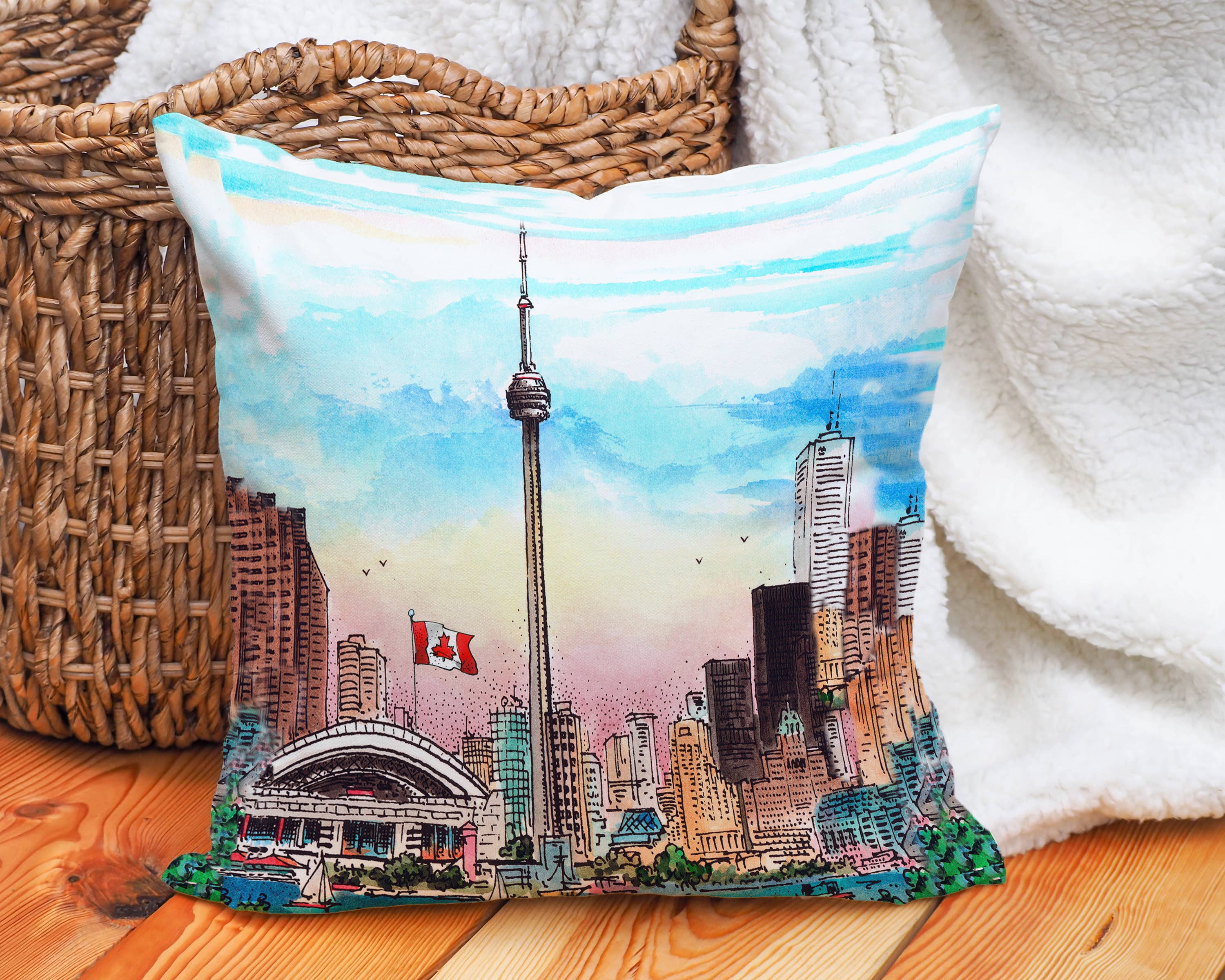 CN Tower 16x16 Pillow + Insert