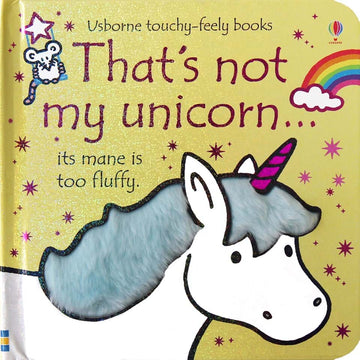 That's not my unicorn (Board Book) - That's Not My Unicorn board book with fluffy mane touch and colorful playful design, unique handmade Canadian gift.