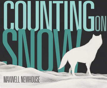 Counting on Snow  (Board Book) - Counting on Snow board book cover with white wolf silhouette on snowy ground, handmade Canadian gift.