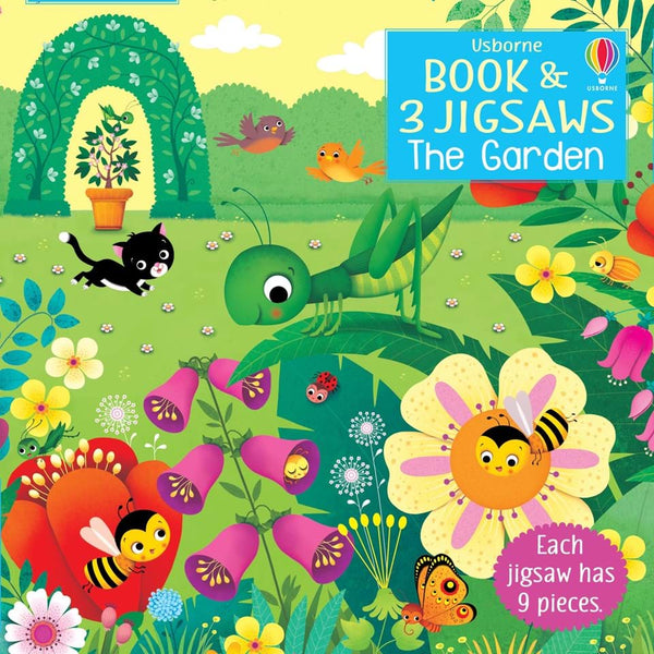 The Garden Book & 3 Jigsaw puzzles (3x9pc)