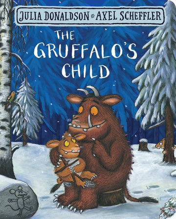 The Gruffalo's Child (Board Book) - The Gruffalo's Child board book with blue snowy forest cover, unique handmade Canadian gift.