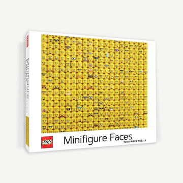 LEGO Minifigure Faces Puzzle - 1000pcs - LEGO Minifigure Faces 1000-piece puzzle with colorful smiley expressions, unique Canadian handmade gift.